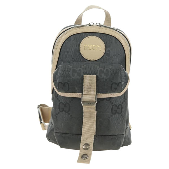 GUCCI GG Canvas Off The Grid Shoulder Bag Gray Silver 658631 Auth 182912M