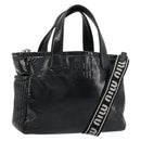 Miu Miu Handtasche Lackleder 2way Schwarz Silber Auth 182913M-1