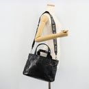 Miu Miu Handtasche Lackleder 2way Schwarz Silber Auth 182913M-24