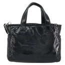 Miu Miu Handtasche Lackleder 2way Schwarz Silber Auth 182913M-3