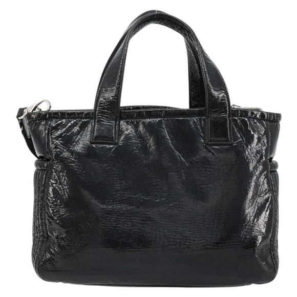 Miu Miu Handtasche Lackleder 2way Schwarz Silber Auth 182913M