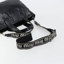 Miu Miu Handtasche Lackleder 2way Schwarz Silber Auth 182913M-9