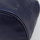 LOEWE Chain Hand Bag Leather Purple Gold Auth 182917A-8