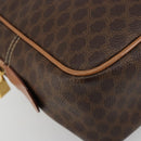 CELINE Macadam Canvas Hand Bag PVC Leather Brown Gold Auth 182920A-14