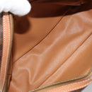 CELINE Macadam Canvas Hand Bag PVC Leather Brown Gold Auth 182920A-10