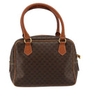CELINE Macadam Canvas Hand Bag PVC Leather Brown Gold Auth 182920A-2