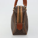 CELINE Macadam Canvas Hand Bag PVC Leather Brown Gold Auth 182920A-3