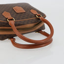 CELINE Macadam Canvas Hand Bag PVC Leather Brown Gold Auth 182920A-7