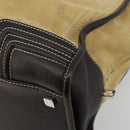 LOEWE Anagram Amazona 36 Handtasche Wildleder Beige Gold Original 182921A-12
