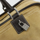 LOEWE Anagram Amazona 36 Handtasche Wildleder Beige Gold Original 182921A-14