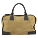 LOEWE Anagram Amazona 36 Handtasche Wildleder Beige Gold Original 182921A-3
