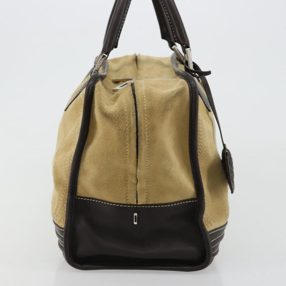 LOEWE Anagram Amazona 36 Handtasche Wildleder Beige Gold Original 182921A