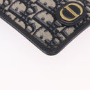 Christian Dior Trotter Canvas Montaigne Shoulder Bag Navy Gold Auth 182923A-10