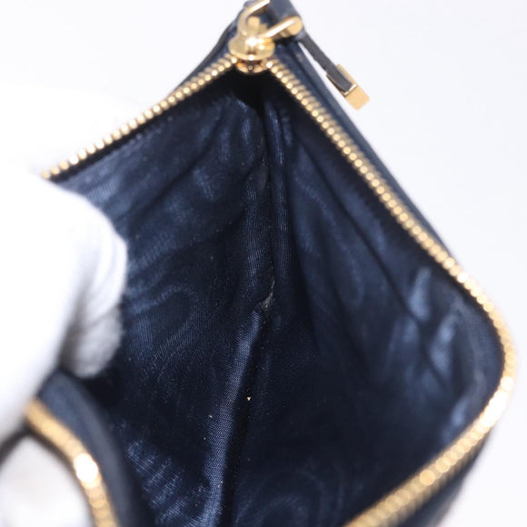 Christian Dior Trotter Canvas Montaigne Shoulder Bag Navy Gold Auth 182923A