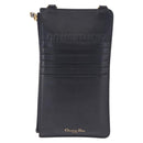 Christian Dior Trotter Canvas Montaigne Shoulder Bag Navy Gold Auth 182923A-3