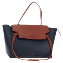 CELINE Belt bag Hand Bag Leather Navy Gold Auth 182925M-1