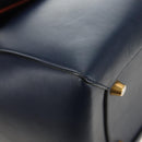 CELINE Belt bag Hand Bag Leather Navy Gold Auth 182925M-11