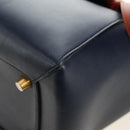 CELINE Belt bag Hand Bag Leather Navy Gold Auth 182925M-12