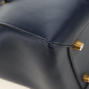 CELINE Belt bag Hand Bag Leather Navy Gold Auth 182925M-13