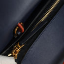 CELINE Belt bag Hand Bag Leather Navy Gold Auth 182925M-19