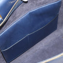 CELINE Belt bag Hand Bag Leather Navy Gold Auth 182925M-23