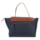 CELINE Belt bag Hand Bag Leather Navy Gold Auth 182925M-3