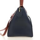 CELINE Belt bag Hand Bag Leather Navy Gold Auth 182925M-4
