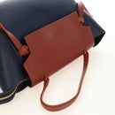 CELINE Belt bag Hand Bag Leather Navy Gold Auth 182925M-6