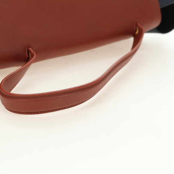 CELINE Belt bag Hand Bag Leather Navy Gold Auth 182925M