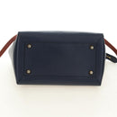 CELINE Belt bag Hand Bag Leather Navy Gold Auth 182925M-9