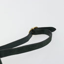 Salvatore Ferragamo Gancini Hand Bag Suede Green Gold Auth 182928-8