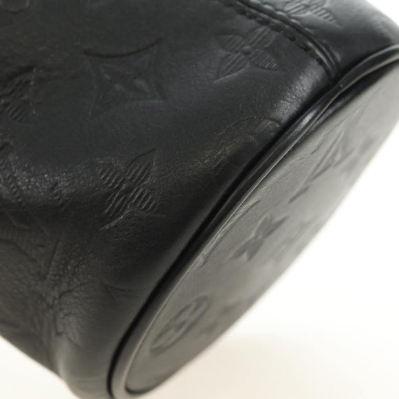 LOUIS VUITTON Monogram Shadow Chalk Nanobag Bag Black M44628 LV Auth 182934SM