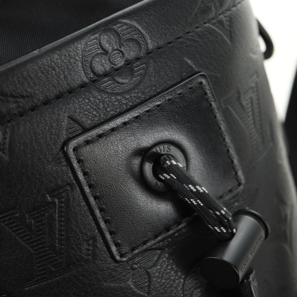 LOUIS VUITTON Monogram Shadow Chalk Nanobag Bag Black M44628 LV Auth 182934SM