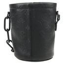 LOUIS VUITTON Monogram Shadow Chalk Nanobag Bag Black M44628 LV Auth 182934SM-2