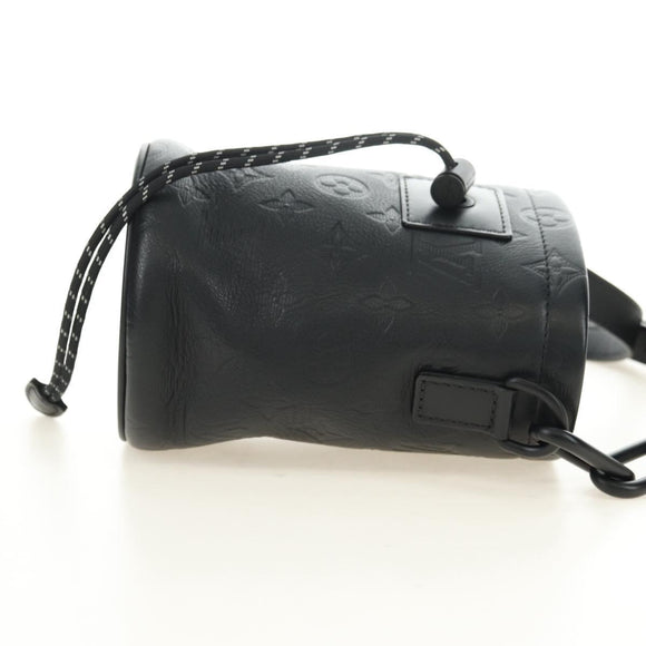 LOUIS VUITTON Monogram Shadow Chalk Nanobag Bag Black M44628 LV Auth 182934SM