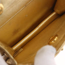 CHANEL Matelasse Chain Shoulder Bag Lamb Skin Gold CC Auth 182936M-9