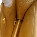 CHANEL Matelasse Chain Shoulder Bag Lamb Skin Gold CC Auth 182936M-24