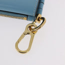 LOEWE Anagram Gate Mini Wallet Leather Blue Gold Auth 182937M-8