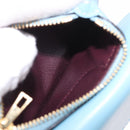 LOEWE Anagram Gate Mini Wallet Leather Blue Gold Auth 182937M-10