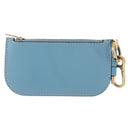LOEWE Anagram Gate Mini Wallet Leather Blue Gold Auth 182937M-2