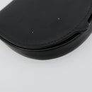 CARTIER Coin Purse Leather Black Silver Auth 182938A-16