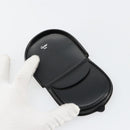 CARTIER Coin Purse Leather Black Silver Auth 182938A-8