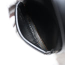 CARTIER Coin Purse Leather Black Silver Auth 182938A-10