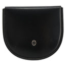 CARTIER Coin Purse Leather Black Silver Auth 182938A-13