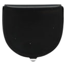 CARTIER Coin Purse Leather Black Silver Auth 182938A-2