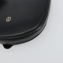 CARTIER Coin Purse Leather Black Silver Auth 182938A-7