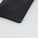 CHANEL Card Case Leather Black CC Auth 182939-16