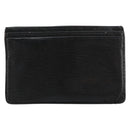 CHANEL Card Case Leather Black CC Auth 182939-2