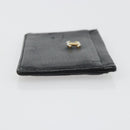 CHANEL Card Case Leather Black CC Auth 182939-3