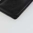 CHANEL Card Case Leather Black CC Auth 182939-14
